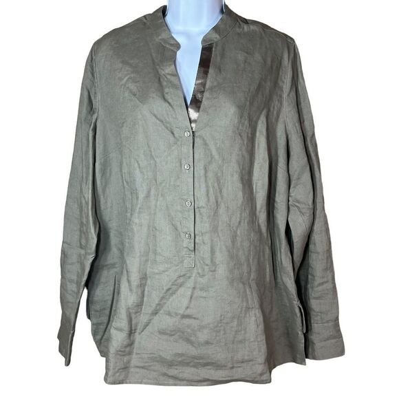 Laura Clement Collection 100% Linen Top - Picture 1 of 10
